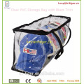 Baseball Cap Storage Bag Zipper Organizer Clear Plastic with Black Handles
 Clear Vinyl 16 Pair Underbed Shoe Chest